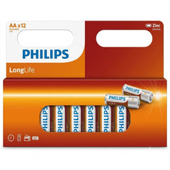 Philips Longlife AA Batterijen 12 Stuks